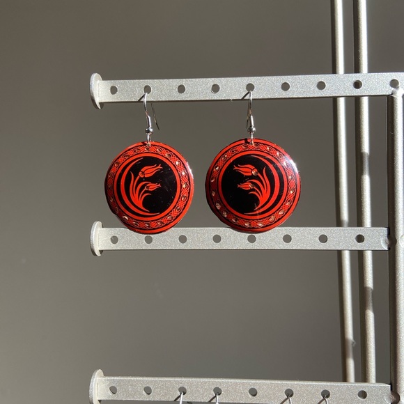 Handmade Turkish Copper Earrings - Picture 1 of 4